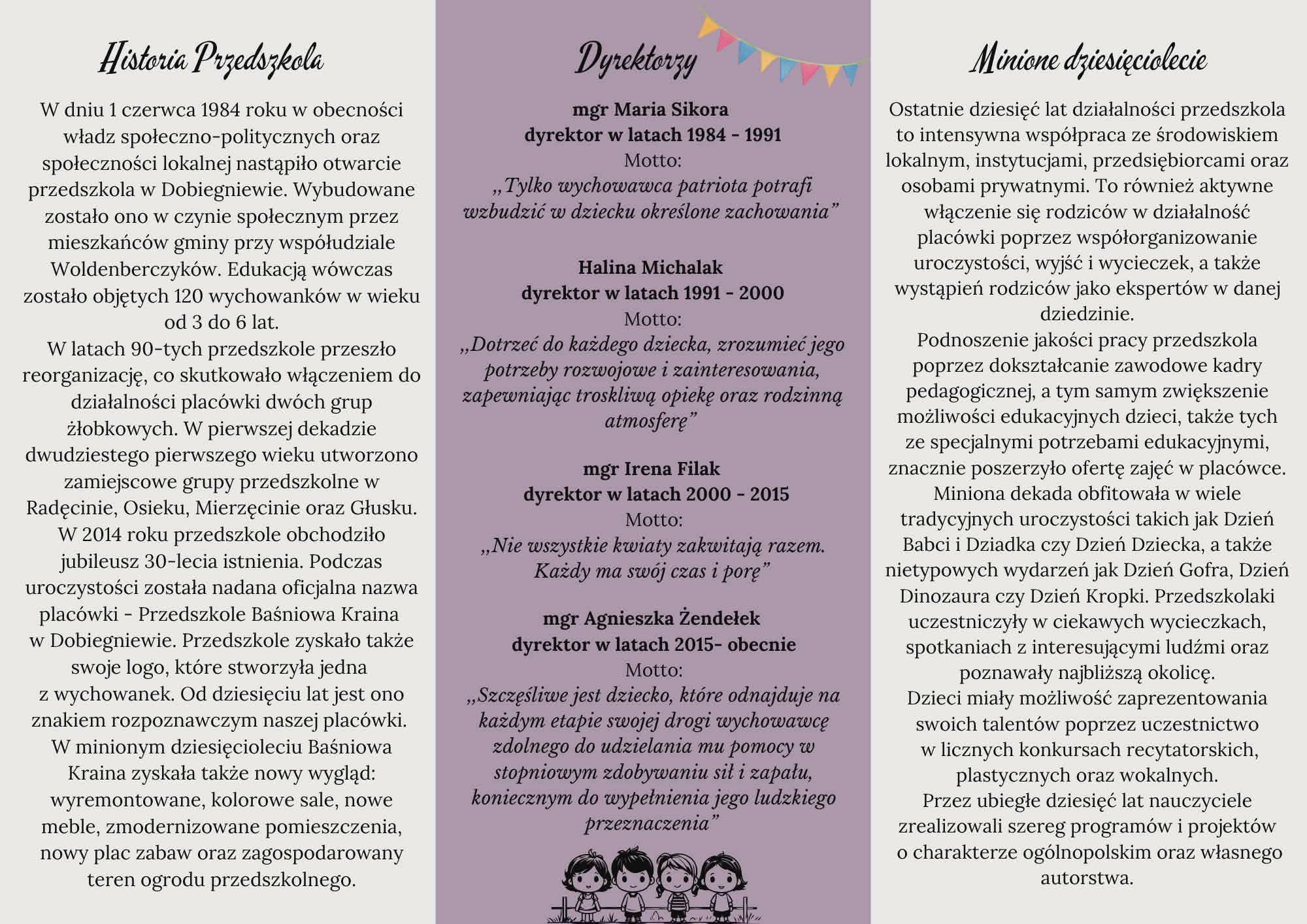 historia przedszkola